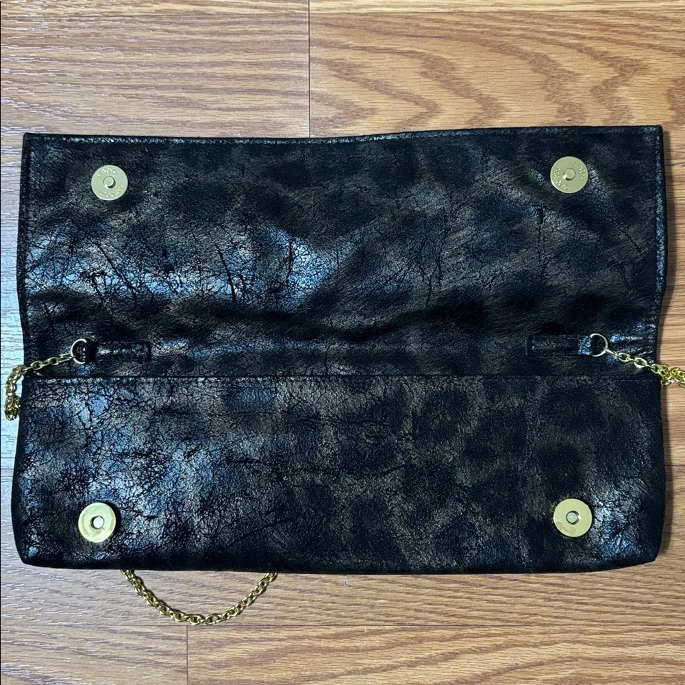 Chinese Laundry Black Satchel with Gold Chain